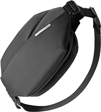 Inateck Sling Bag, Stylish Crossbody Bag with Adjustable Shoulder Strap, Splash-resistant Chest Bags for Men and Women Multipurpose Fanny Pack for Travel, Gym, Cycling, Work, Sport, Black, 4L, Casual
