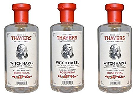 Thayers Alcohol-free Rose Petal Witch Hazel with Aloe Vera, 12 oz (Pack of 3)