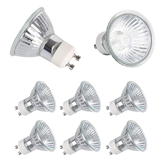 Vicloon GU10 Halogen spotlights, 8 pcs GU10 Halogen Lights Bulbs 35W 220-240V Bulbs Dimmable Warm White (GU10-8pcs35W)