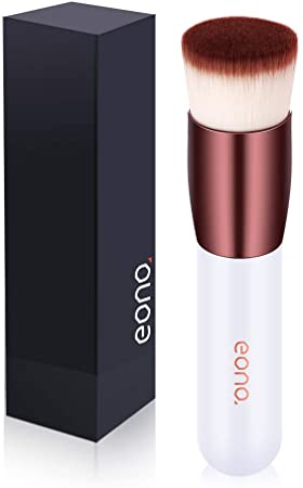 Eono by Amazon - Make Up Brush Foundation Kabuki Flat Top, Face Brush Perfect for Blending Liquid, Cream or Flawless Powder Cosmetics - Buffing, Stippling, Concealer