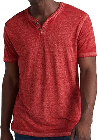 Lucky Brand Men's Venice Burnout Notch Neck Tee