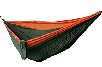 OuterStar Camping Doublenest Hammock Portable Lightweight Parachute for Backpacking, Camping, Travel, Beach，Backyard 320"（L）x 200"(W)