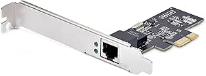 StarTech.com 1-Port 2.5Gbps PCIe Network Card, Computer Network Card, Intel I225-V, Multi-Gigabit Ethernet Interface Card