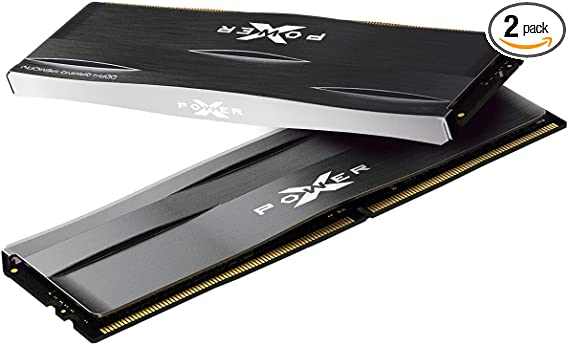 Silicon Power Gaming Series DDR4 32GB (16GBx2) 3200MHz (PC4 25600) 288-pin CL16 1.35V UDIMM Desktop Memory Module RAM Metallic Grey