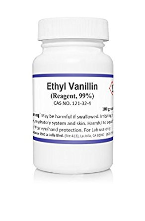 Ethyl Vanillin, Powder, 99% minimum, 100 grams