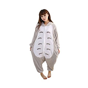 WOWcosplay New Women's Adult Pajamas Ladies Unisex Fleece Animal Onesies Kigurumi Novelty Pyjamas Nightwear