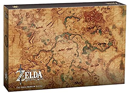 Ultra Pro Current Edition The Legend of Zelda Breath of The Wild Hyrule Map Puzzle 750 Pc Board Game