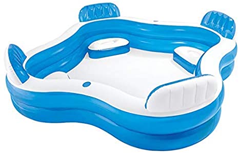 INTEX - Piscine familiale avec sièges 229x229x66 cm