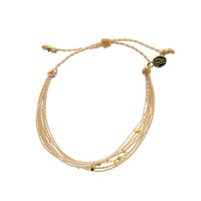 Pura Vida Gold Malibu Bracelet - Handcrafted 100% Wax Coated Waterproof Jewelry