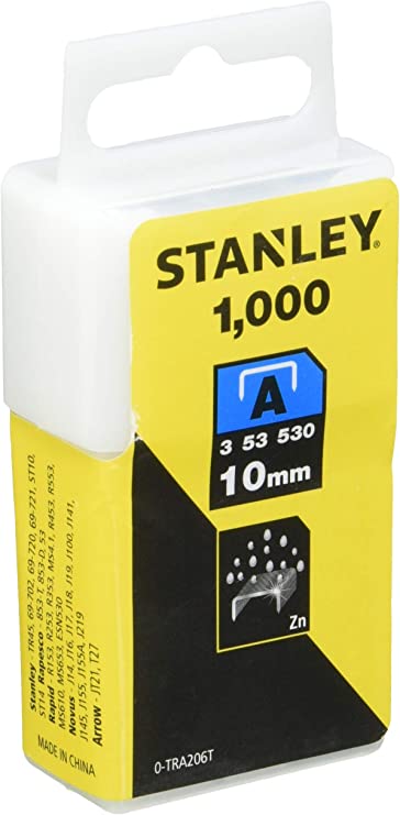 Stanley STA0TRA206T Light Duty Staple 10MM (1000) 0-TRA206T