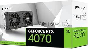 PNY GeForce RTX™ 4070 12GB Verto Dual Fan Grafikkarte DLSS 3