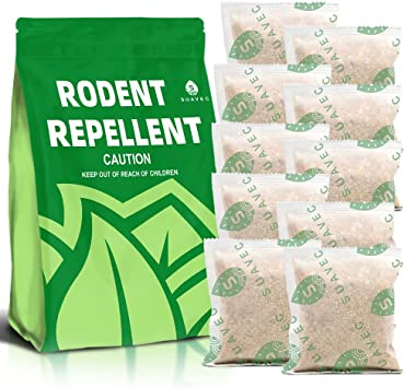 SUAVEC Rodent Repellent, Mouse Repellent Granules, Mice Repellent Peppermint, Rat Repellent for House, Peppermint Oil to Repel Mice and Rats, Rat Deterrent,RV Mint Mice Repellent,Mice Away-10 Pouches