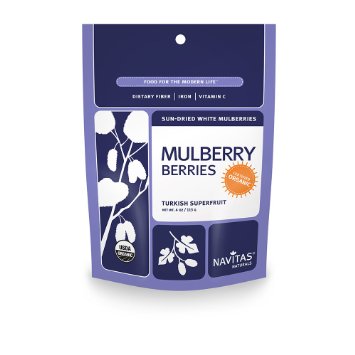 Navitas Naturals Organic Mulberries, 4-Ounce Pouches