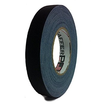 Professional Premium Grade Gaffer Tape - Black 1 Inch X 60 Yds - Heavy Duty Pro Gaff Tape - Strong Tough and Powerful Secures Cables Holds Down Wires Leaving No Sticky Residue - Very Easy to Tear - Non- Reflective - Water Proof - Multipurpose for Around the House - Better Than Duct Tape - For the True Professional Order Risk Free Gafferpower