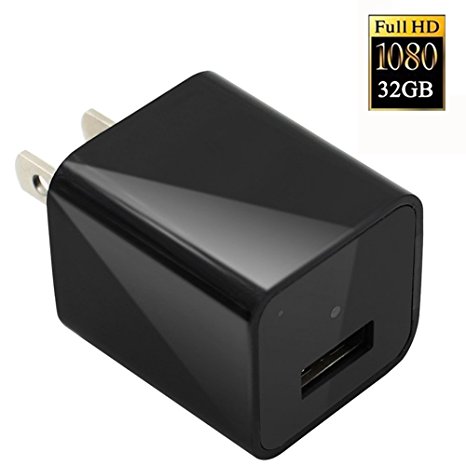 The Official 1080P Spy Camera Charger w/ True HD - 32GB Memory - No Blinking Lights - AC Power Adapter Wall Plug, Professional Stealth Hidden, PC/MAC, Real 1920 x 1080P HD Video - The Perfect GIFT