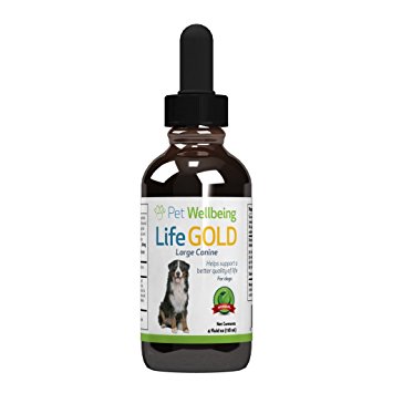 Pet Wellbeing - Life Gold For Dogs - Natural Cancer Support For Dogs - 4 Ounce (118 Milliliter)