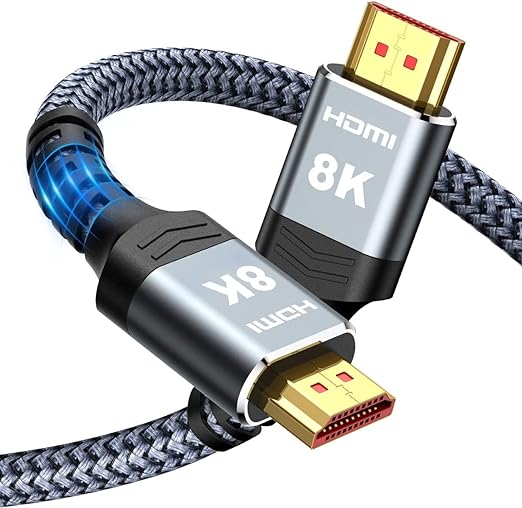 Snowkids HDMI Cable 8K,(2 Meters 2 Pack) HDMI Ultra HD Lead High Speed 48Gbps Ultra HD 8K@60Hz,4K@120Hz,4320P, 2160P, 1080P