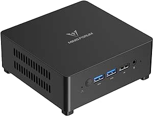 MINISFORUM UN100D Mini PC 12th Gen Alder Lake N100(up to 3.4GHz) Desktop Computer, LPDDR5 16GB RAM 512GB SSD, 1xHDMI, 1xDP, 1xUSB-C 4K Triple Display, 2x 2.5G Lan Port, TF Card/HDD Slot Micro Computer