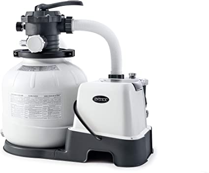 Intex Recreational 120V Sand Filter Pump & Saltwater System CG-26675, Grey