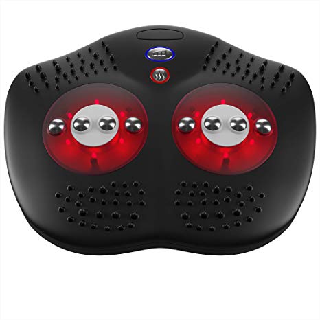 Gideon Shiatsu Foot Massager with Infrared Heat 8 Shiatsu Nodes with Special Reflexology Acupuncture Points for Heel and Toes - Helps Soothe and Relax Tired and Achy Feet