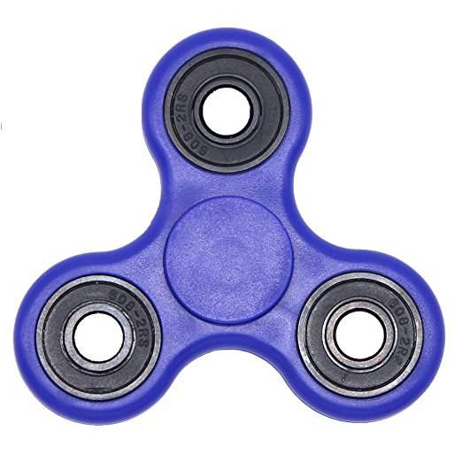 FIGROL Hybird Tri Hand Spinner Fidget Toy ABS Material 608 Si3N4 For 1-3mins Spinning(Blue)