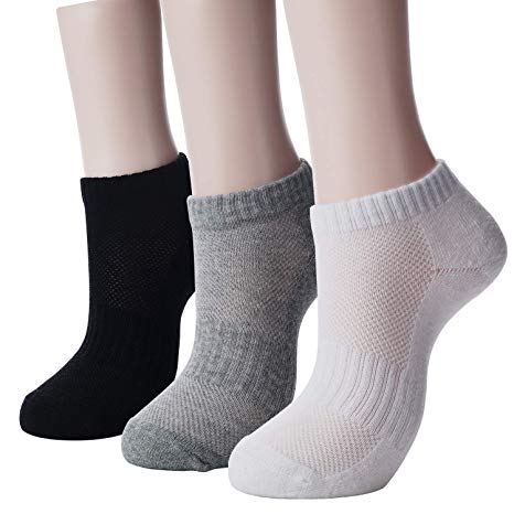Molante Women's Athletic Running Cushion Short Socks Cotton Ankle No Show Low Cut Socks 3-9 Pairs