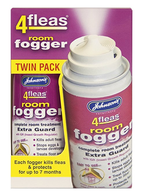 Johnson's Vet 4 Fleas Room Fogger Spray Twin Pack