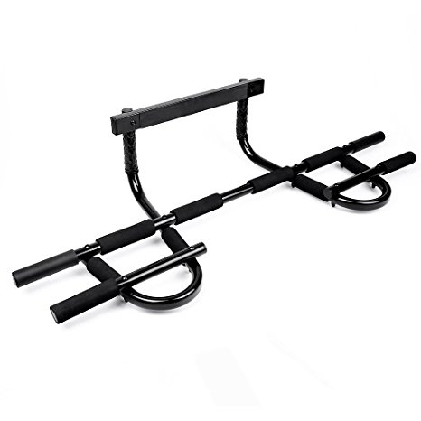 Sportneer Chin Up Bar Multi-Grip Pull Up Bar Doorway Trainer for Home Gym, Holds Up to 330 lb