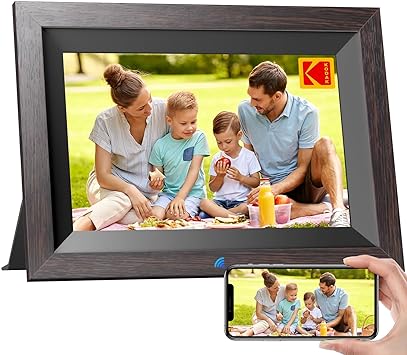 KODAK Digital Picture Frame, 32G10.1 Inch WiFi Digital Photo Frame 1280x800 HD IPS Touch Screen, Auto-Rotate, Share Photos and Videos via KODAK App, Gifts for Friends and Family