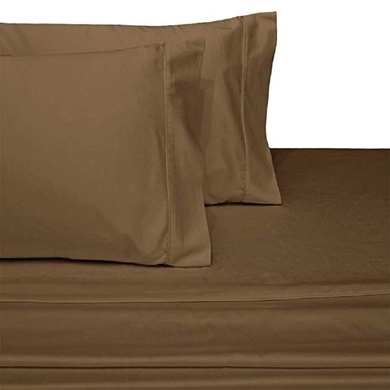 Solid Taupe Brushed Microfiber Twin Extra Long (XL) Size Bed Sheet Set