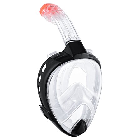 HiHiLL Snorkel Mask, Full Face Scuba Diving Premium Mask with Free Breathing Design for Adult and Youth (SM-FF1)