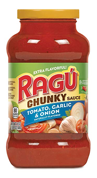 Ragu Pasta Sauce, Chunky Tomato, Garlic and Onion, 24 oz