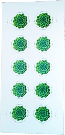 2017 USPS Global Green Succulent International Forever Stamps Sheet of 10