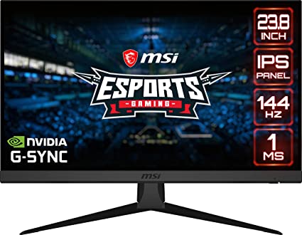 MSI Optix G242 16:9 Aspect Ratio Anti-Glare Super Narrow Bezel 1ms 1920 x 1080 (FHD) 144Hz Refresh Rate Tilt Adjustment 24" AMD Freesync IPS Gaming Monitor