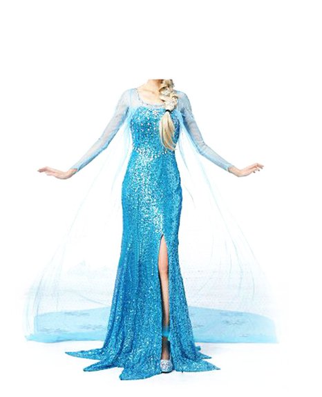 Kmvei Princess Snow Queen Elsa Fancy Style Dress Cosplay Costume