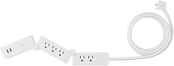 Globe Electric 78449 Designer Series Power Bar, White Flexible