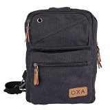 OXA Durable Vintage Canvas Sling Chest Shoulder Travel Bag Satchel for Men and Women