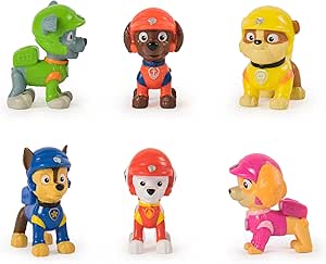 Paw Patrol: Rescue Wheels, 6-Piece Pup Squad Action Figure Gift Set, Kids Toys for Boys & Girls Ages 3 and Up