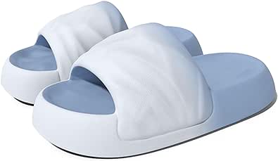 Cloud Slides for Women and Men Soft Pillow House Slippers Gradient Cloud Slippers Non-Slip Bathroom Shower Shoes Indoor Outdoor Slides Thick Sole Lightweight Sandals