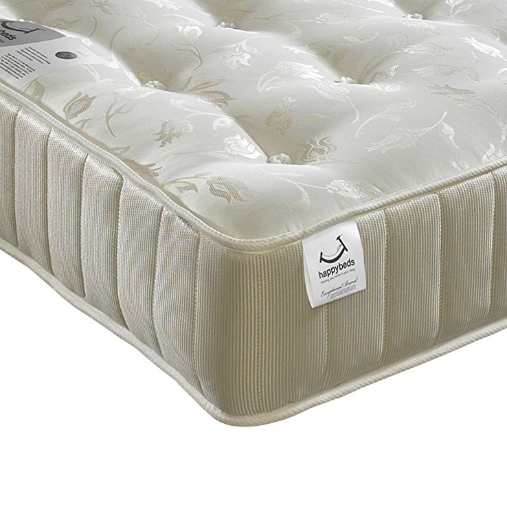 Orthopaedic Open Coil Spring, Happy Beds Ortho Royale Medium Firm Tension Mattress - 3ft Single (90 x 190 cm)