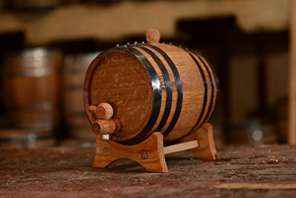 1-Liter American Oak Barrel | Handcrafted using American White Oak | Age your own Whiskey, Beer, Wine, Bourbon, Tequila, Hot Sauce & More