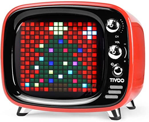 Divoom Tivoo - Retro Bluetooth Speaker with 16x16 LED Display APP Control- Cool Animation Frame & Gaming Room Setup & Bedside Alarm Clock