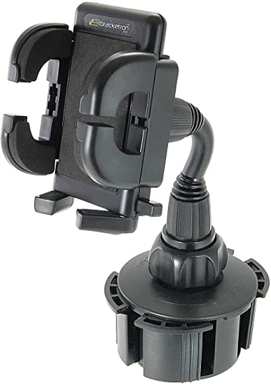 Bracketron Universal Cup-iT Cup holder Mount Phone Cradle For Car Hands Free Law Compatible iPhone X 8 Plus 7 SE 6s 6 5s 5 Samsung Galaxy S9 S8 S7 S6 S5 Note Google Pixel 2 XL LG Nexus Sony UCH-101-BL
