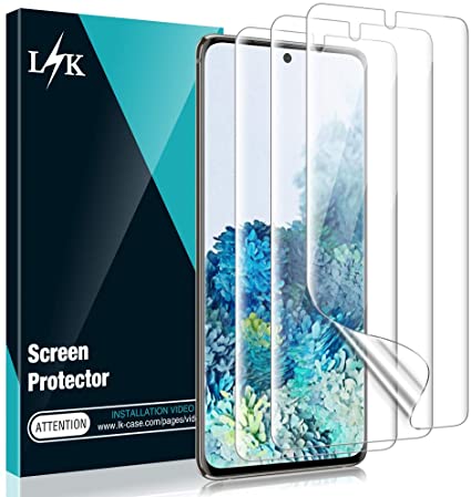 [3 Pack] L K Screen Protector for Samsung Galaxy S20 / S20 5G [Self Healing] HD Clear Bubble Free Flexible TPU Film