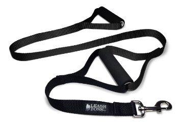 Leashboss Original - Heavy Duty Dog Leash for Large Dogs - No Pull Double Handle Training Lead for Walking Big Dogs - Made in USA