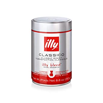 illy Classico Ground Drip Coffee, Classico Medium Roast, 8.8 oz