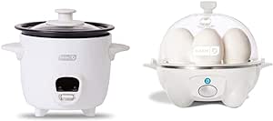 DASH Mini Rice Cooker and Egg Cooker Bundle - Cook Rice, Grains, Soup and Boil Eggs