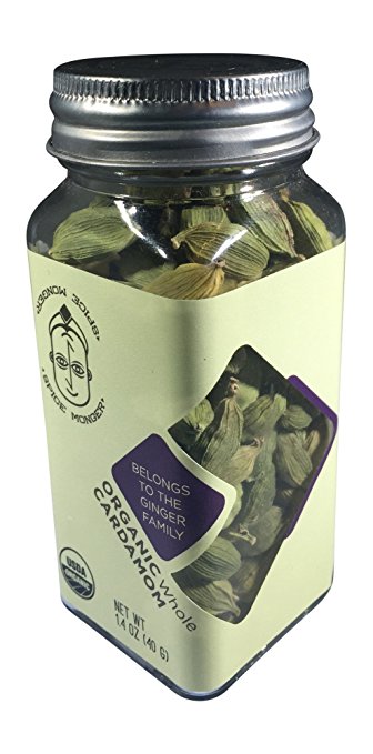 Spice Monger Organic Green Cardamom Pods, Whole (1.4 OZ) USDA certified