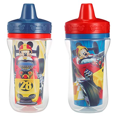 The First Years 2 Pack 9 Ounce Insulated Sippy Cup, Mickey Mouse (Color and design may vary)