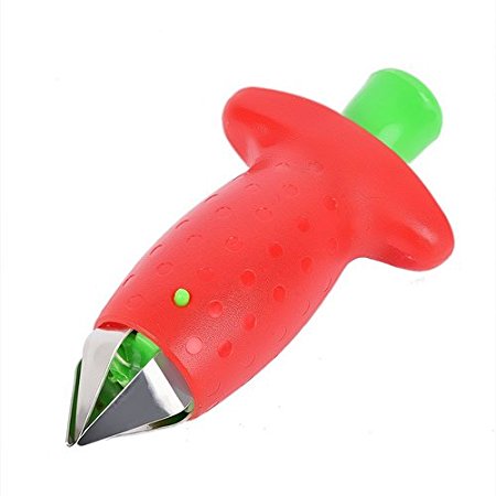 Strawberry Huller Red Strawberry Stem Remover with Stainless Steel Claw--Package Includes 1